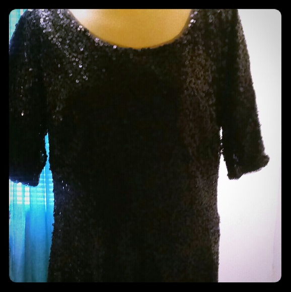 oasis black sequin dress
